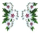 1 Paar Edelweiss-Applikationen 5x2,8cm JE-Flower2