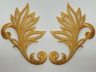 1 Paar historische Applikationen A24 Gold