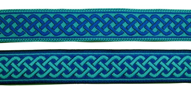 10m Mittelalter Borte 20mm Breit Farbe Blau Turkis